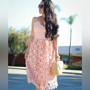 FIT &‎ FLARE LACE CAMI DRESS by BEAUTIFUL GIRL SIZE SMALL with pockets